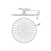 Nero Round 300mm Shower Rose - Matte Black